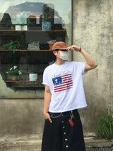 Vintage Clyde American Flag Short-Sleeved T-Shirt 3C