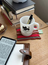 Black Cat Mlik Glass / Mug Cup (250ml)