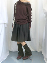 Lenny Shirring High-Neck Knitwear