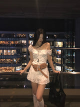 サンデー ガーデン フラワー スクエア シャーリング ミニ ドレス