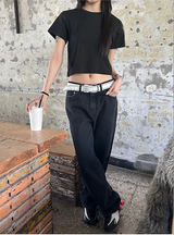 [Unisex] アンダーカッティングブーツカットパンツ