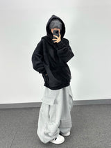 rugged fleece big balloon pants