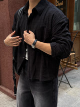 Mile cropped long-sleeve shirt