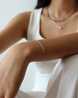 [White gold] Glitter Line Bracelet