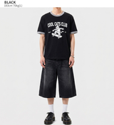 エッセンシャルスタンダード半袖リンガーTシャツ Cool Cats Club ブラック