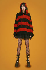 funky striped knit hood (2color)