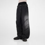 HIERARCHY STUDIOS Warrior - Washed Grey Warrior Denim Baggy Pants