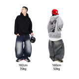 Oversized Back Painting Hoodie