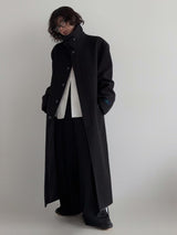 Pleddy French Chin Strap Wool Coat (2color)