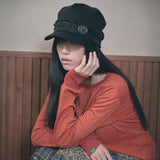 hippie button cap black