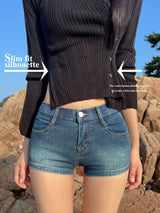V-neck ribbed button slim fit long sleeve knit wrap cardigan (5 colors)