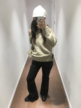 Non-fade low bootcut pants (1color)