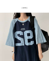 Leo ルーズフィットナグラン半袖Tシャツ