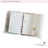 A6 Green clover+Pink Heart refill