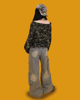 camo 88 one-shoulder T (2color)