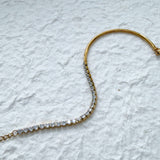 Gold Curve Stone Bracelet