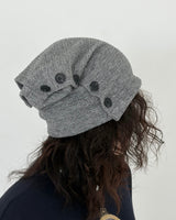 Wide Hole Button Beanie