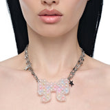 JELLY BOW CHOKER NECKLACE