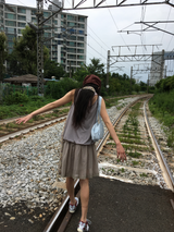 Coined layer sleeveless top (3color)