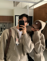 【セットアップ】Logane Maison ニットフーディー ジップアップ ワイドパンツ セット