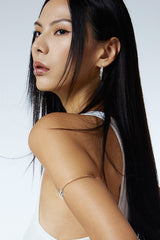 U Line Chain Hoop Earrings
