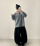 Momo Dangala Loose Fit Collar Sweatshirt