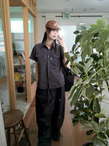 [MADE] Datone overfit nylon short sleeve shirt
