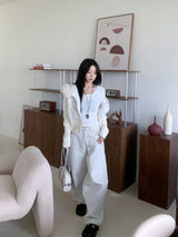 Steel Frame Metal Stud Balloon Fit Wide Long Pants (2 colors)