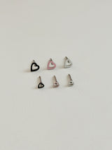 [3 color] ハートピアス / 2 sizes / ミニデイリーシンプルポイント