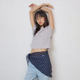 Dot pattern scarf_navy