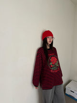 Rose stripe T