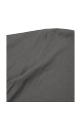 (BASE) レイヤードストライプポロ長袖Tシャツ (チャコール)