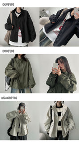 Hacket snap oversized-fit windbreaker