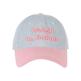 デニム刺繍ボールキャップ - Pink