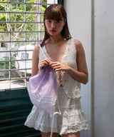 レースドローストリングバッグ- Lilac