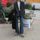 ASCLO Sand Brush Flare Denim Pants (2color)
