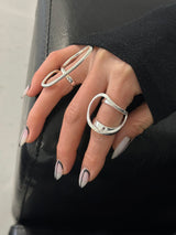 [925silver] Line art ring