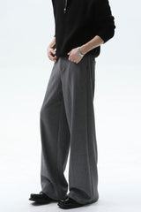 ウールブレンドワイドレッグトラウザーズ