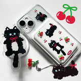 [Set]Cherry Cat Magsafe Phone case + Grip + Pocket