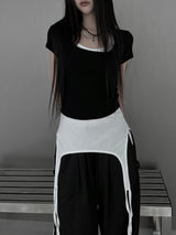 バニースクエアネック半袖Tシャツ(3color)