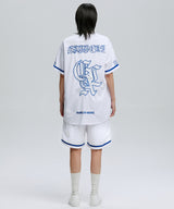 GOTHIC SYMBOL BASEBALL JERSEY JACKET_WH