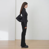 [Haesu Collaboration] Contour Belted Bag (Nylon Black)
