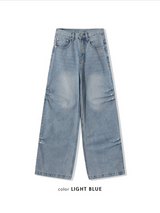 Side rivet wide denim pants(3color)