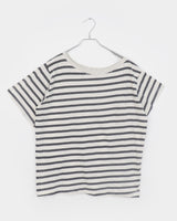 Mats Stripe One Off-Shoulder Oversized Fit Short-Sleeved T-Shirt