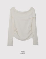 #LH Ribbon Off Shoulder Wool Knit (2color)