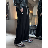[Unisex] サイドストラップワイドスウェットパンツ (4color)