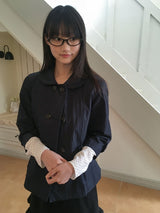 Yukomi Three Quarter Button Nylon Double Jacket