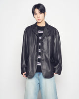 25FW カウハイドレザーブレザーブラック