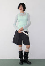 HAZY SLIM LONG SLEEVELESS