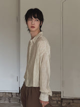 Enfree ドローイングクロップシャツ